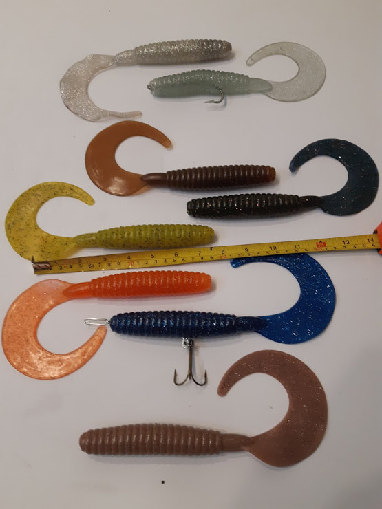 soft baits worm fishing lures soft gummy lures LOT OF 5 Assorted